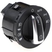 Resim Audi Q7 4LB 2011-2015 / A6 4F2 2004-2011 Ön-Arka Sisli Otomatik Far Krom Far Anahtarı 