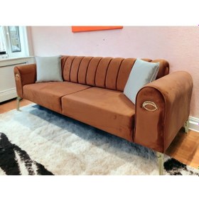 Resim Mimoza Üçlü Koltuk Tarçın 