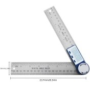 Resim 200mm Dijital Açı Ölçer 360° Dijital Açı Kare Cetvel Elektronik Goniometre Pusula Açı Bulucu Ölçüm Aracı 
