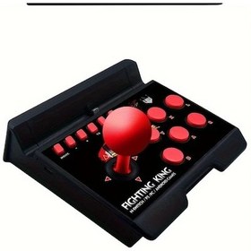 Resim Gaojunshop01 Kırmızı Siyah Wired Arcade Oyun Çubuğu Switch Pc Ps3 Android Tv İçin Uyumlu 