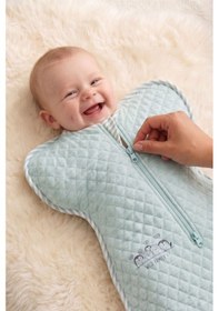 Resim Erkek Bebek %100 Pamuklu Çift Fermuarlı Kundak - Uyku Tulumu 0-24 Ay Mint Yeşili 