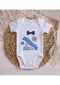 Resim Bitmeyenkartus Bk Kids Isimli Sünnet Tasarımlı Bebek Body Zıbın - Model 3 Çok Renkli 