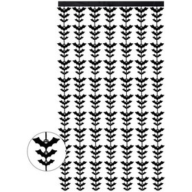 Resim Sones Cadılar Bayramı Dekoratif Yarasa İpli Bayrak Kapı Perdesi Parti Sahnesi Düzeni Aksesuarları Siyah 3+ 