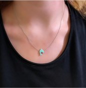 Resim STELA OPAL YEŞİL BALIK KOLYE 