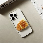 Resim EDELFU Popsocket Uykucu Sarı Kedi Telefon Tutacağı Kedi Şekilli Epoksi Yüzey Parmak Tutucu 