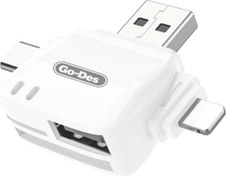 Resim Gd-Dk121 6 İn 1 Otg Hafıza Kart Okuyucu Lightning Uyumlu / Type-C / Usb-A /Sd / Micro Sd Go-Des