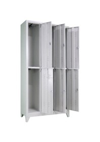 Resim Soyunma Dolabı Eko 6 Lı 970x370x2000 Mm Gri 