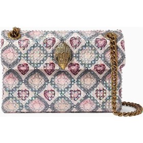 Resim Kurt Geiger Mini Fabric Drench Kensington Taşlı Zincir Askılı Tasarım Kadın Omuz Çantası Çok Renkli 