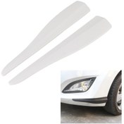 Resim Sones 1 Çift Araba Karbon Fiber Silikon Tampon Şeridi, Stil: Kısa Beyaz 