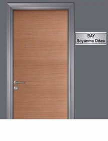 Resim hediyelikevi Bay Soyunma Odası Yazılı Metal Yönlendirme Gümüş 10X20 Cm 