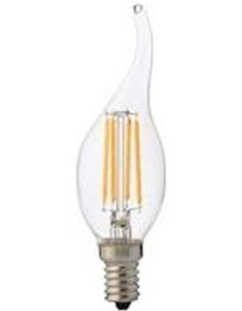 Resim 5'li Paket 4w E14 Rustik Kıvrık Led Buji Ampul Gün Işığı Sarı 