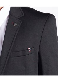 Resim Sposo 5109 Dar Kalıp Yarım Astarlı Siyah Erkek Blazer Ceket Siyah 