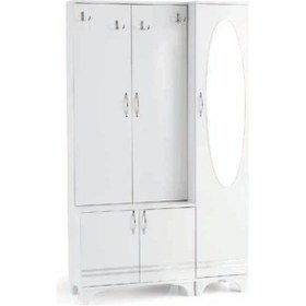 Resim Bera Beyaz 3 Kapılı Rüya Portmanto Beyaz 