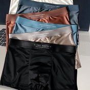 Resim 6'lı Paket Erkek Lüks Ice Sliky Fiber Boxer Külot - Ultra Pürüzsüz Nefes Alabilen & Serinletici Görünmez İç Çamaşırı, Orta Esnek Tek Renkli Günlük ve Gündelik Kullanım için, Makinede Yıkanabilir, Şık Tasarım, Düz Dokulu Kumaş, Rahat İç Giysi, Minimalist Tarz, Aktif Yaşam Stili 