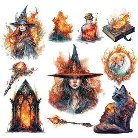Resim 6 Stil 20 Adet/paket Vintage Gotik Cadı Etiket Paketi Dıy Karakter El Kitabı Süslemeleri Süsler Koyu Rüzgar Karalama Defteri Whıte 