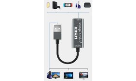 Resim Powermaster Hdmı To USB 2.0 Video Capture Video Adaptörü 10432 