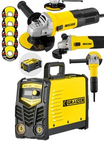 Resim Graizer Alman Mma 200 Amper Profesyonel Dijital Göstergeli Invertör Kaynak Makinesi + Avuç Taşlama Hediyeli 