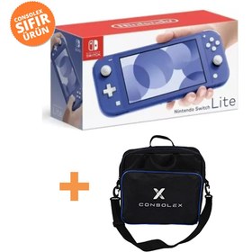 Resim Nintendo EPD N Switch Lite Mavi Oyun Konsolu ConsoleX Taşıma Çantası Hediyeli 