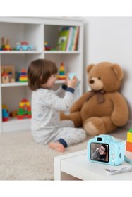 Resim Toptan Bulurum ÇOCUK KAMERASI MAVİ 