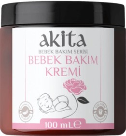 Resim Akita % 100 Doğal Bebek Bakım Kremi Gül 100 Ml 