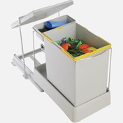 Resim Pelikan 81550 Raylı Dolap İçi Çöp Kovası 20 L Gri 