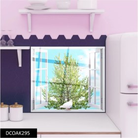 Resim Cam Ocak Arkası Koruyucu Ankastre Arkası Koruyucu | Pencere ve Güvercin 