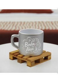 Resim Bk Gift Kişiye Özel İsimli Gümüş Renkli Middle Çay & Kahve Fincanı-6, Arkadaşa Hediye, Sevgiliye Hediye, Doğum Günü Hediyesi Kobitmeyencom32556 Bk Gif 