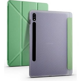 Resim Galaxy Uyumlu Tab S7 Plus T970 Kılıf Çift Mıknatıslı Folding Standlı 