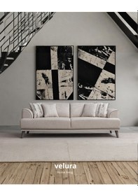 Resim Aden Sırt Mekanizmalı Üçlü Kanepe & 3'lü Koltuk Tarçın 