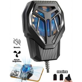 Resim Fibaks S10 Profesyonel Gaming Telefon Soğutucu Fan - Hızlı ve Sessiz Radyatör, Type-C, Klipsli Tasarım 