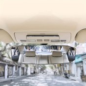 Resim Klipsli Panoramik Dikiz Aynası - Geniş Açılı Konveks Lens Kör Noktaları Azaltır, Yol ve Manzara Görünürlüğünü Artırır, Tüm Araçlara Uyar, Sürüş Güvenliğini İyileştirir 