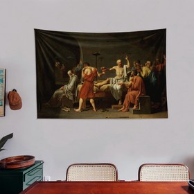 Resim Sokrates'in Ölümü Tablosu Duvar Örtüsü - 60 cm x 90 cm 