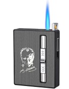 Resim USB Şarjlı Elektronik ve Normal Gazlı Turbo Çakmak Sigara Muhafaza Kutusu Atatürk Baskılı Diğer