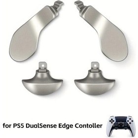 Resim Elmpaly 4 Adet Metal Ped Ps5 Edge Kumanda İçin Paslanmaz Çelik Arka Düğme Seti 
