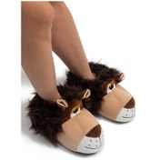 Resim Aslan Kadın, Garson Boy Hayvanlı Panduf Kahverengi 36/41 Kahverengi 