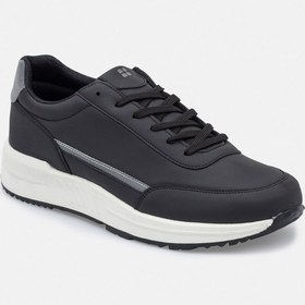 Resim Avva Erkek Siyah Parçalı Esnek Taban Sneaker Ayakkabı A31Y8024 