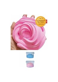 Resim Ele Yapışmayan Pembe-mavi Slime 2 Li Pofuduk Slaym Oyun Hamuru 