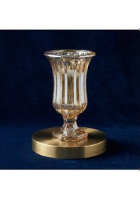 Resim Lüks Gold Cam Dekoratif Vazo Modern Salon Ve Masa Üstü Aksesuarı 22 Cm Altın 
