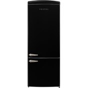 Resim Vestel RETRO NFK52211 SİYAH Retro Kombi Buzdolabı 