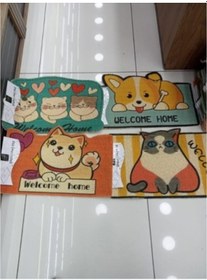 Resim Sevimli Hayvan Tasarımlı Kapı Paspası 