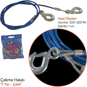 Resim Carub Çekme Halatı 7 Ton Çelik Izoleli BR1720507 