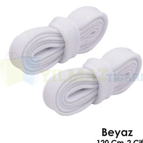 Resim yılmazetic Spor Ayakkabı Bağcığı Yassı 120 Cm Uzunluk 2 Çift 