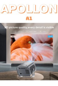 Resim Han-S Bilişim 4K Destekli Dahili Wifi&Bluetooth Taşınabilir Ev Sinema Film Dizi Projektörü Gri Renk 