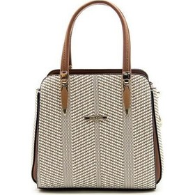Resim Silver Polo Sp1136 Kadın El Çantası Hasır Bej-taba 