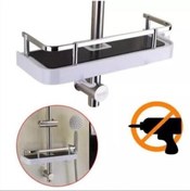 Resim Genel Markalar Robot Ve Sürgülü Duş Seti Sabunluk Şampuanlık Liflik Lüx Kromajlı Banyo Organizer 