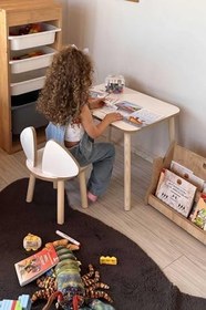 Resim Reyo Montessori Mickey Fare Sandalye, Etkinlik Çocuk Sandalyesi Beyaz - 1 Adet 