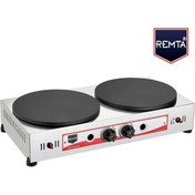 Resim Remta Çiftli Krep Pişirici Gazlı Ce 40 Cm Çap 