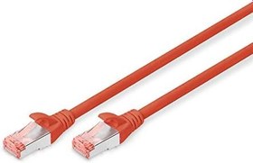 Resim Digitus DK-1644-0025-R Cat.6 Patch Kablo, S-Ftp, Halogenfree, Awg 27/7, 0.25 Metre, Kırmızı Renk 