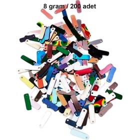 Resim Karışık Renkler 15 X 5 Mm Dantel Oya Yazma Halhal Abiye Lazer Kesim Pul 200 Adet / 8 Gram 