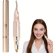 Resim Şarj Edilebilir 2'si 1 Arada Kirpik Kıvırıcı ve Kaş Tıraş Makinesi, Elektrikli Kirpik Kıvırıcı ve Elektrikli Kaş Tıraş Makinesi, USB Isıtmalı Kirpik Kıvırıcı, Maskara Uyguladıktan Sonra Kullanın 